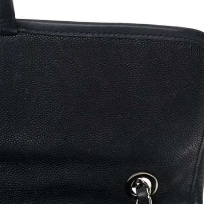 Chanel Caviar Quilted Large French Riviera Flap Navy Blue 14 of 16