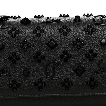 Christian Louboutin Calfskin Spikes Loubinthesky Paloma Clutch Black 8 of 11