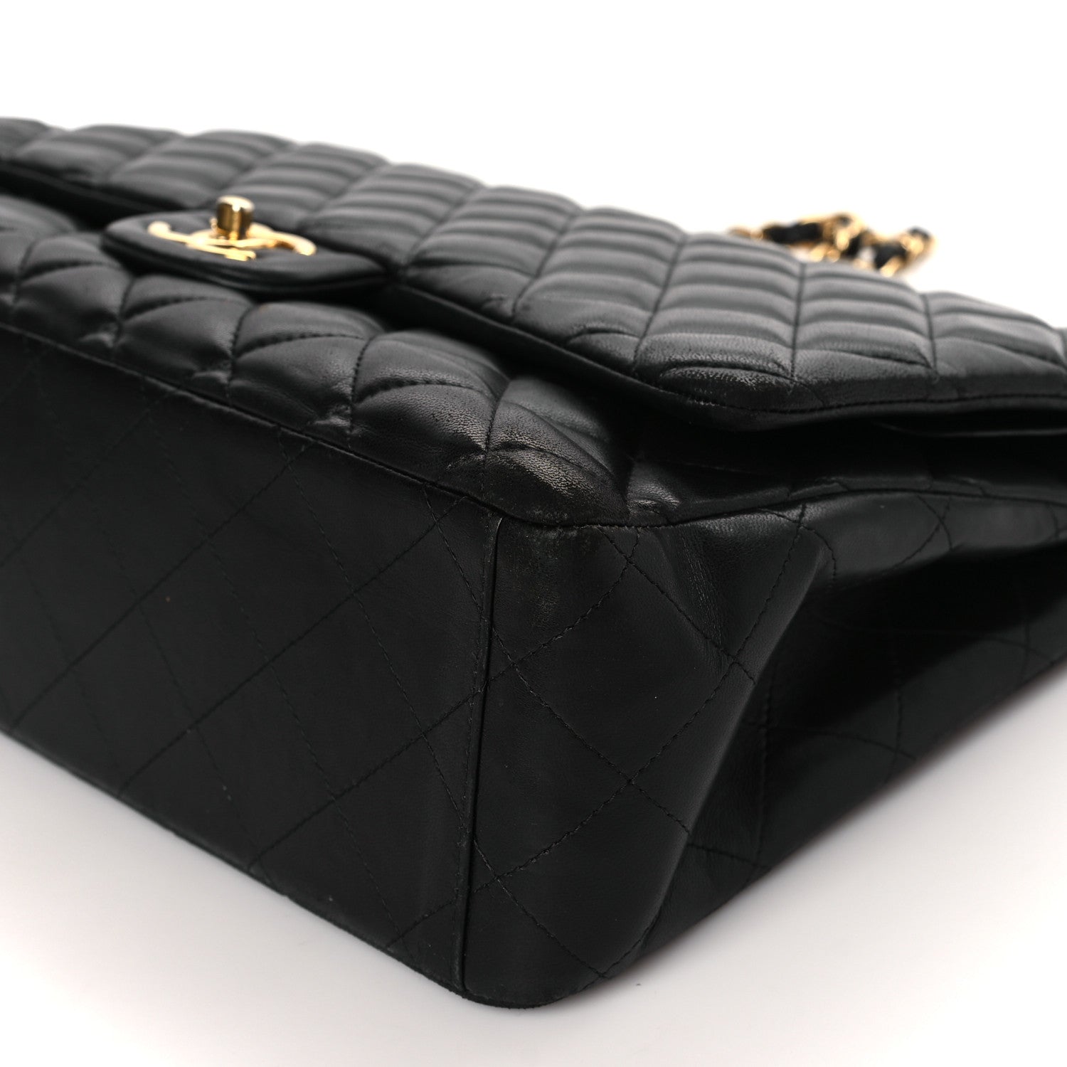 Chanel Lambskin Quilted Maxi Double Flap Black 9 of 11