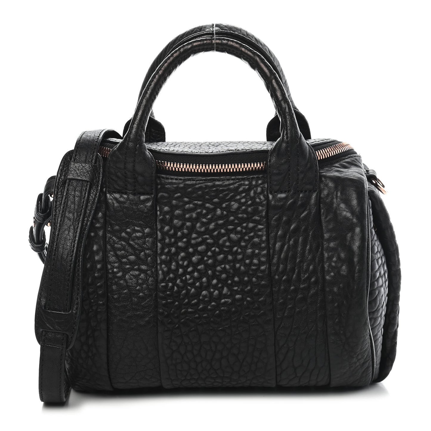 Pebbled Lambskin Rockie Black Rose Gold Hardware