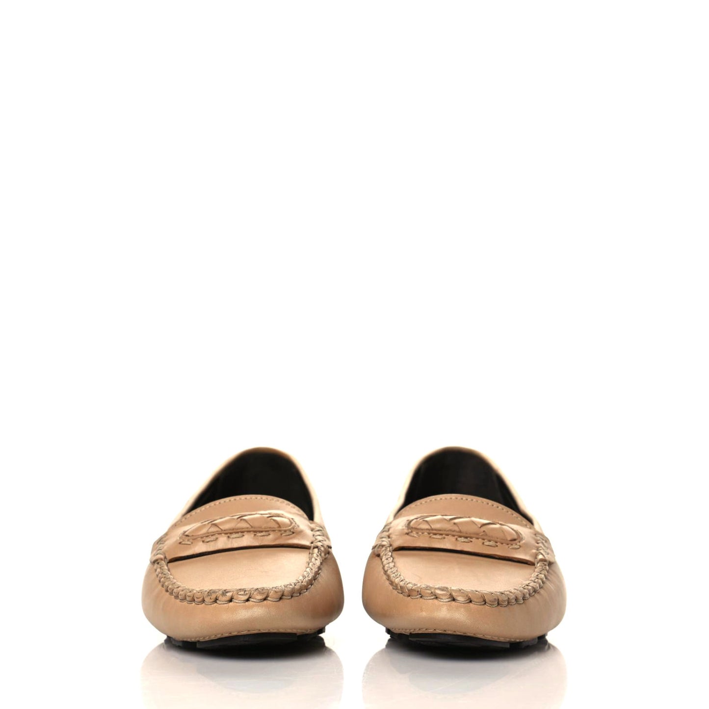 Calfskin Intrecciato Driver Loafers 39 Antilope