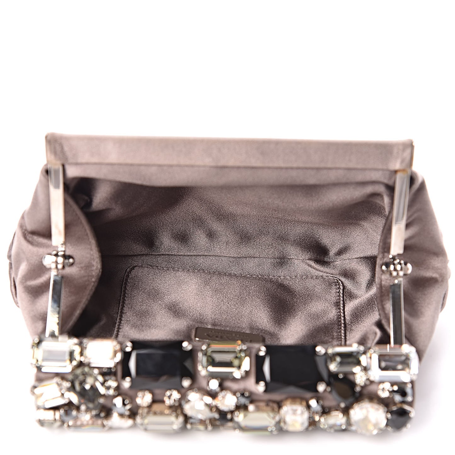 Satin Crystal Clutch Fumo