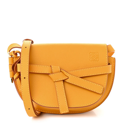 Loewe Grained Calfskin Mini Gate Crossbody Bag Yellow 1 of 10