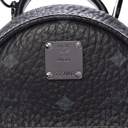 MCM Visetos Side Stud X-Mini Stark Bebe Boo Backpack Black 10 of 10