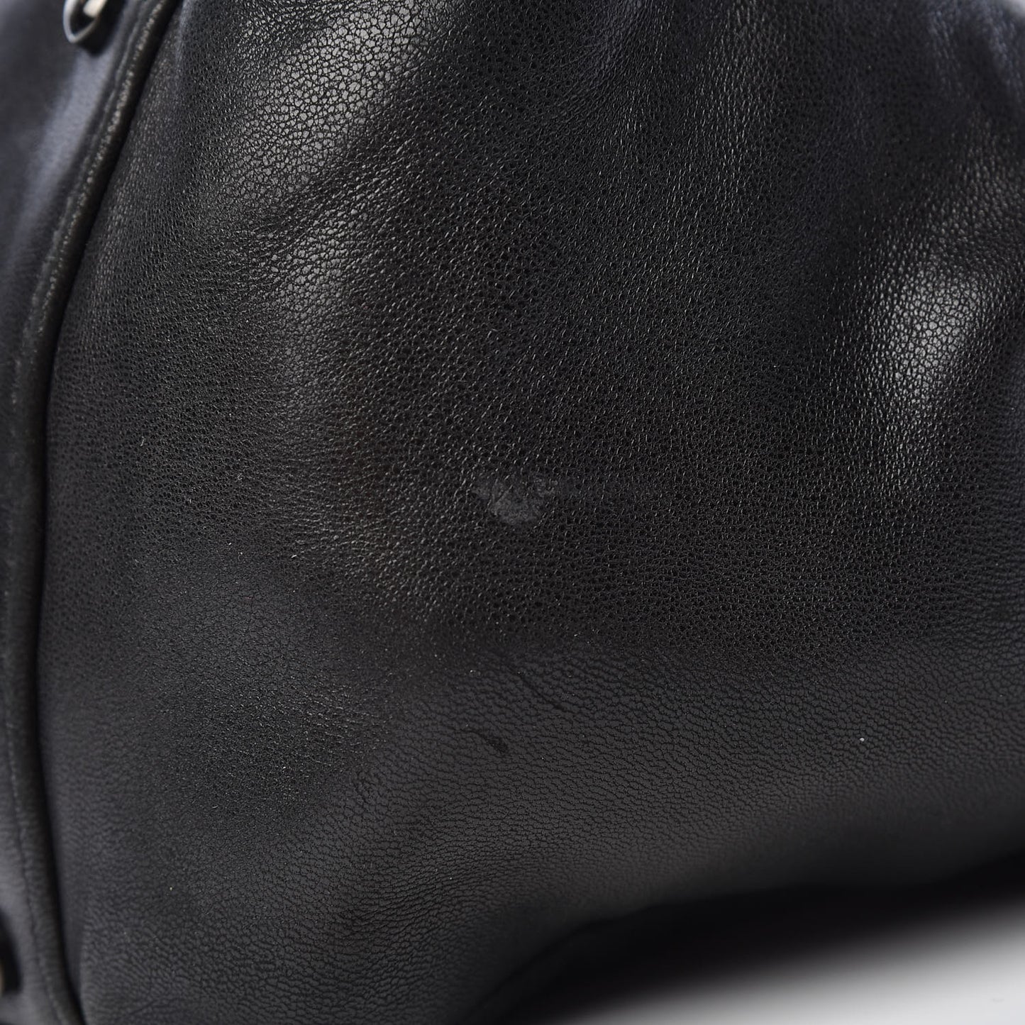 Lambskin Studded Accordion CC Flap Black