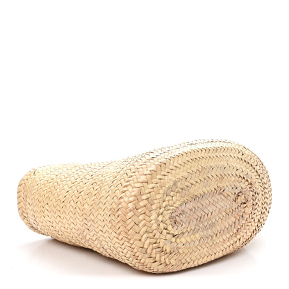 Celine Raffia Calfskin Triomphe Medium Panier Tan 4 of 11