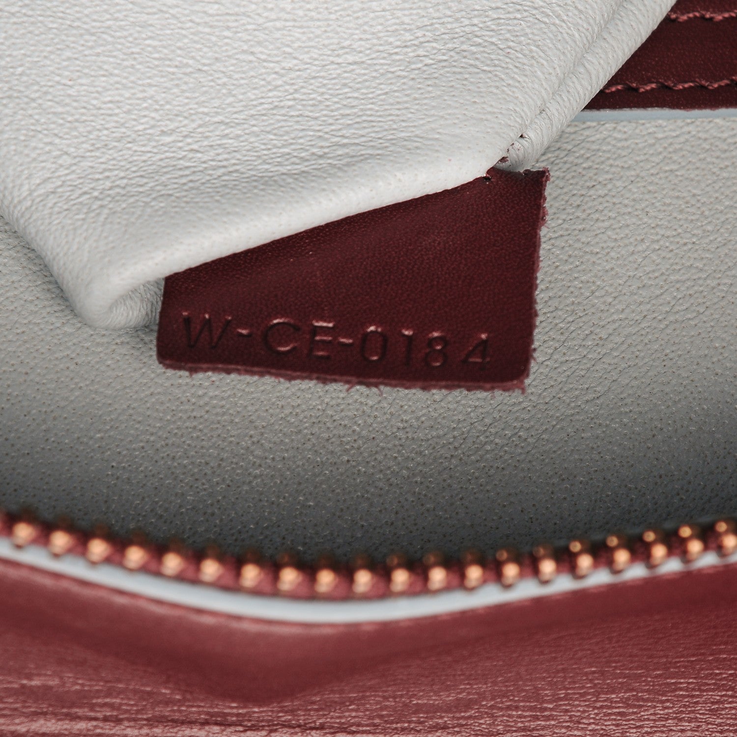 Celine Palmelato Mini Luggage Burgundy Azur Blue 7 of 7