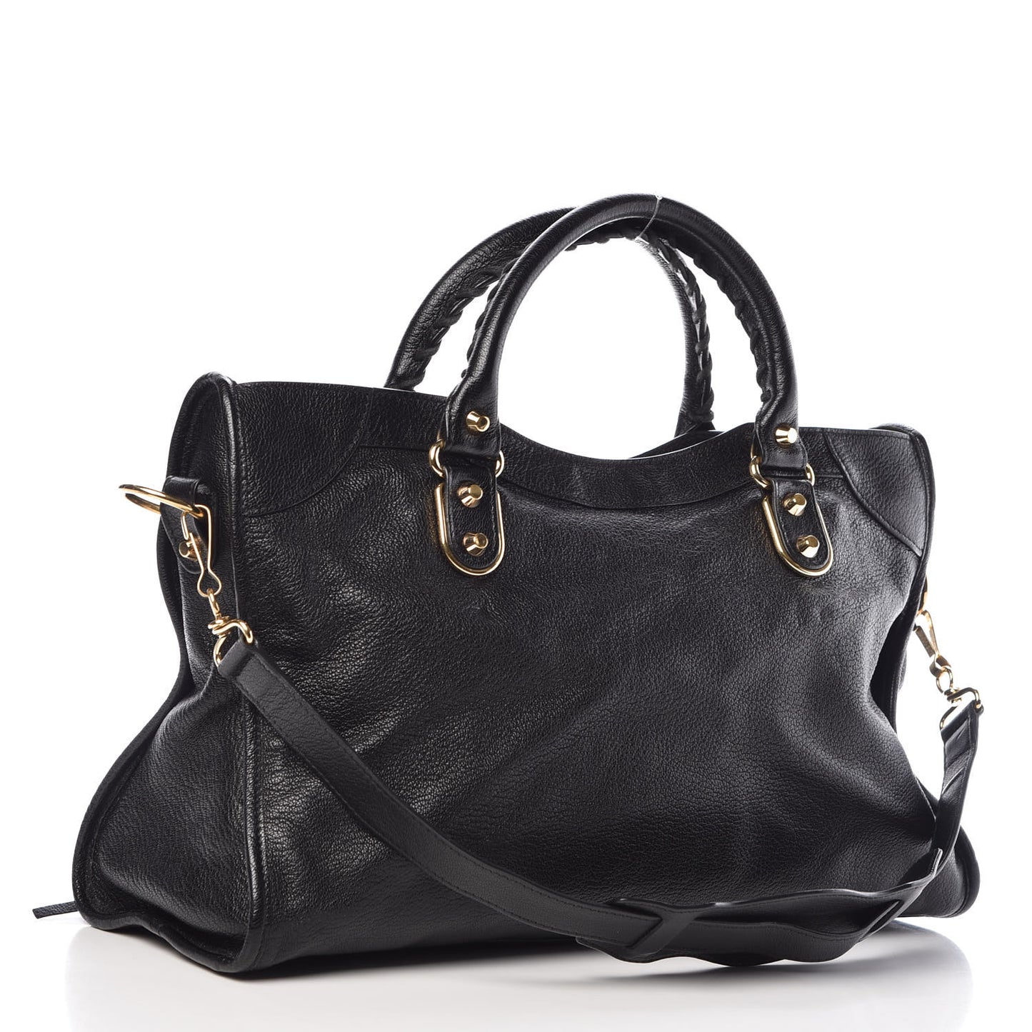 Chevre Gold Metallic Edge Hardware City Black