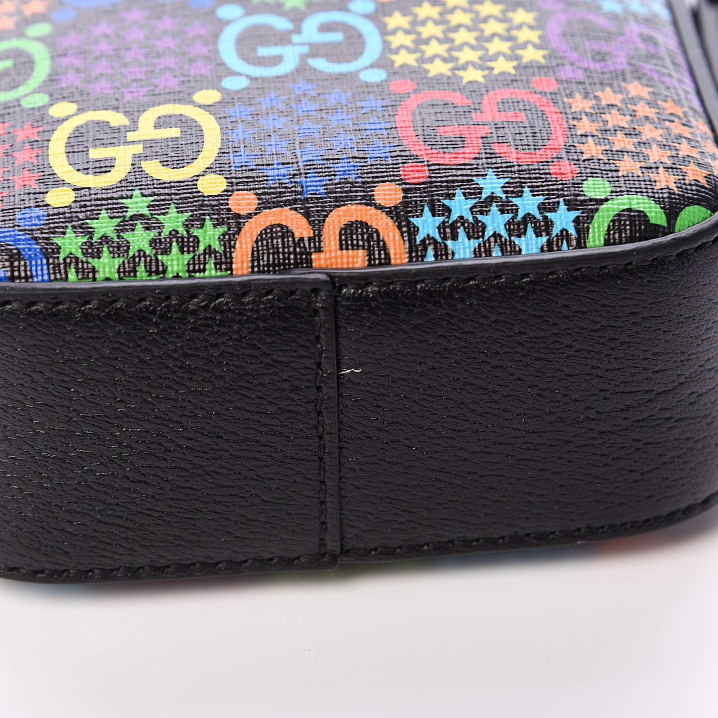 GG Supreme Monogram Psychedelic Messenger Bag Black