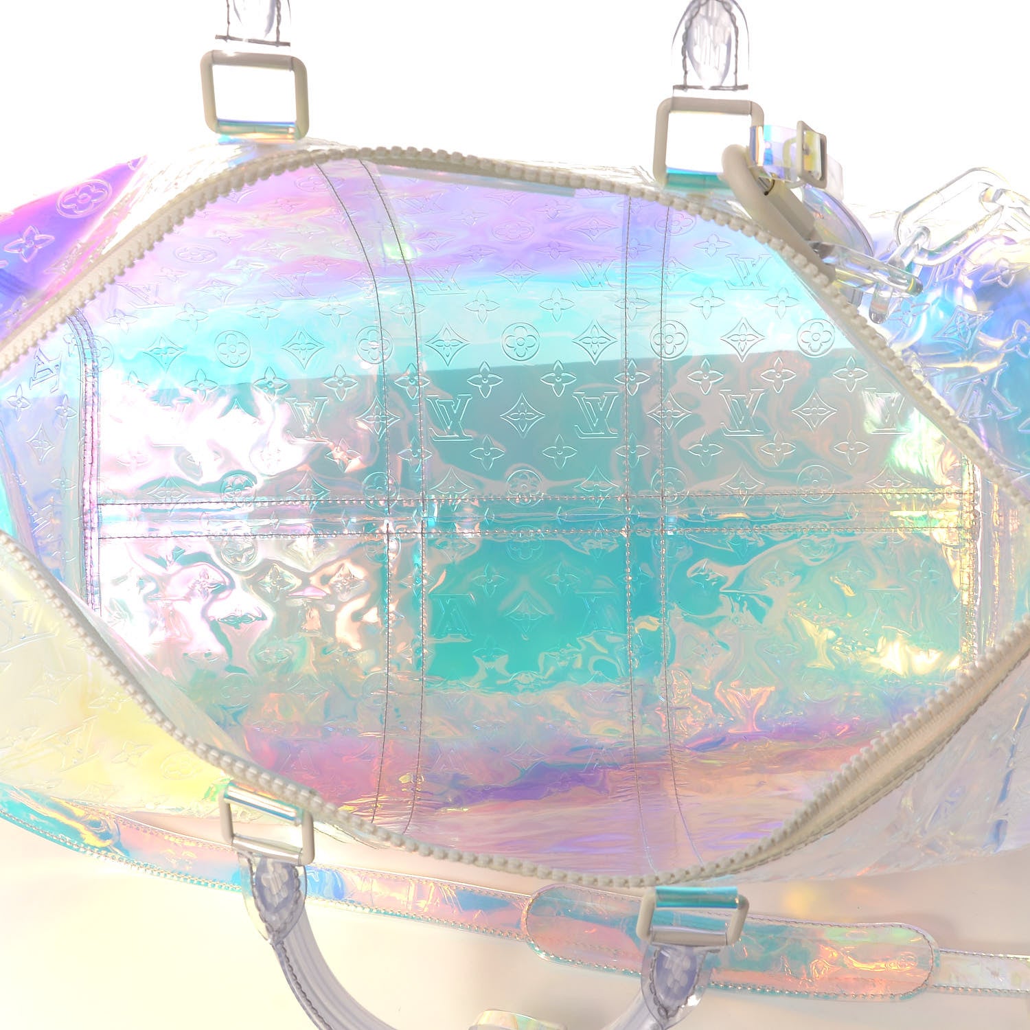 Louis Vuitton PVC Monogram Keepall Bandouliere 50 Iridescent Prism 5 of 8