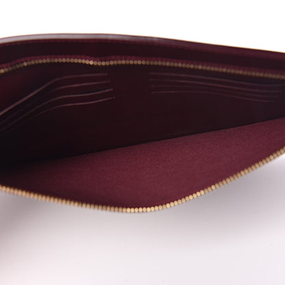 Louis Vuitton Vernis Pershing Square Clutch GM Rouge Fauviste 5 of 7