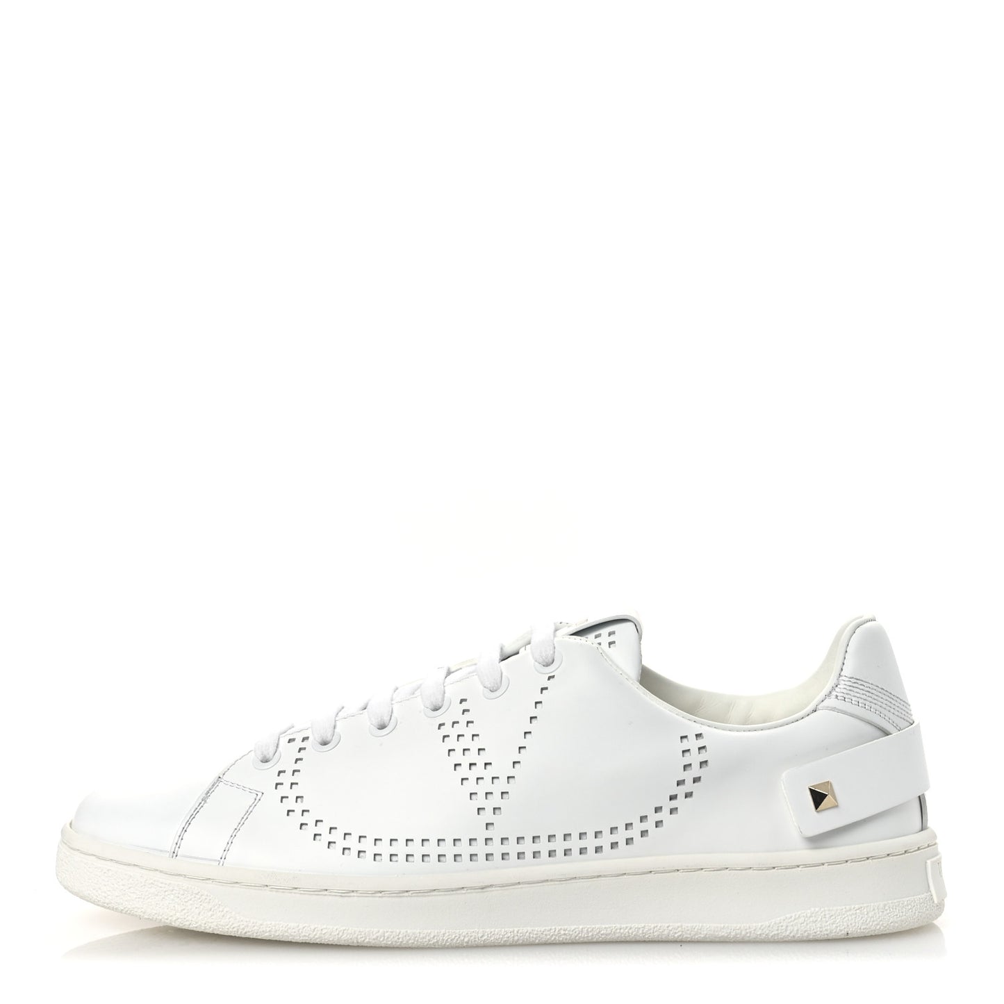 Calfskin Womens Backnet Sneakers 39.5 White