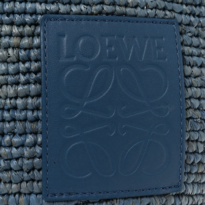 Loewe Raffia Mini Slit Tote Bag Blue 6 of 10