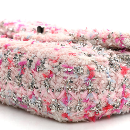Chanel Tweed Quilted Mini Rectangular Flap Light Pink Silver Blue 10 of 10