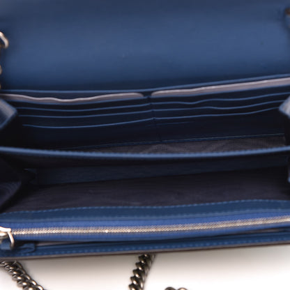 Gucci GG Supreme Monogram Blooms Mini Dionysus Chain Wallet Beige Blue Navy Vintage Blue 5 of 8