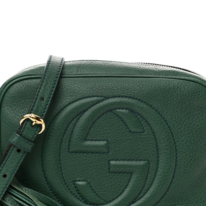 Gucci Pebbled Calfskin Small Soho Disco Bag Emerald Green 8 of 10