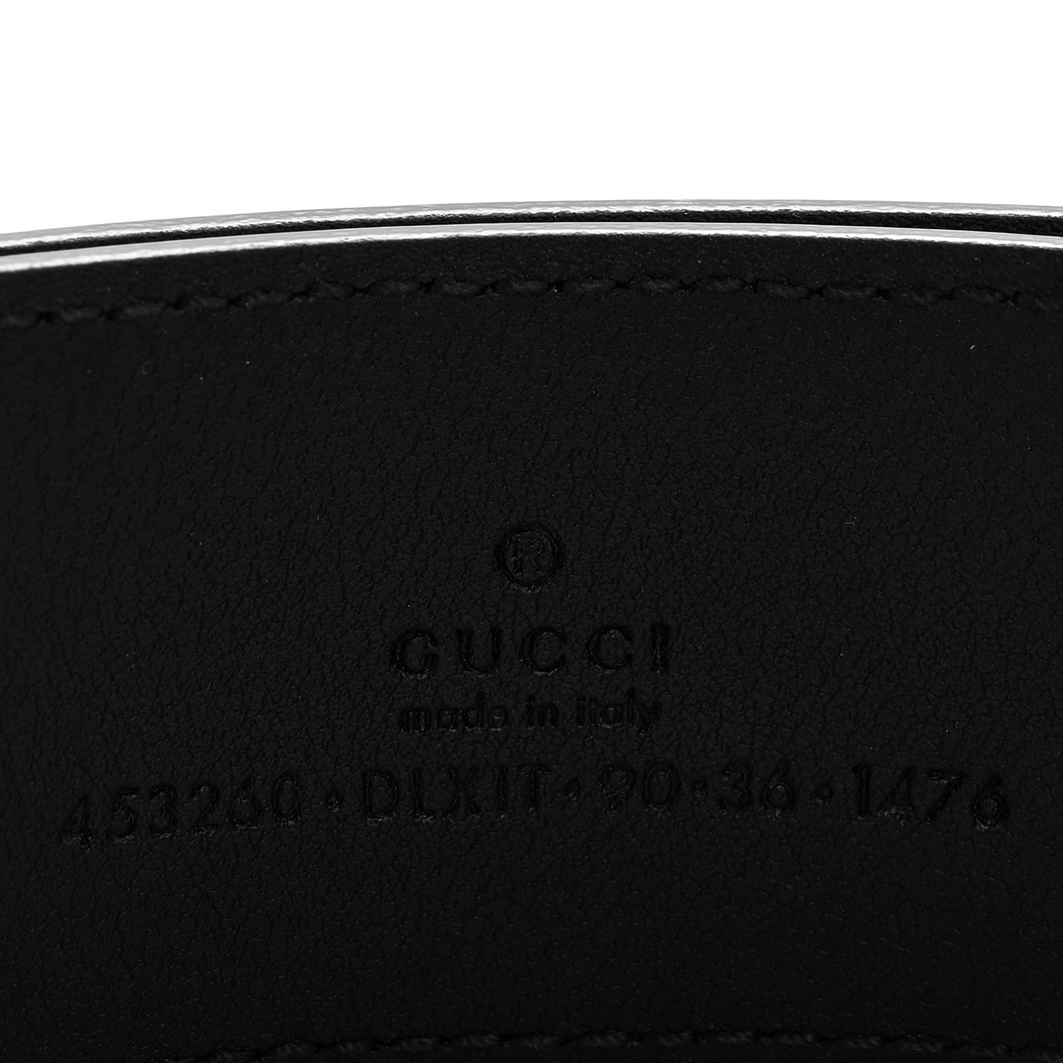 Gucci Moon Calfskin Pearl Double G 40mm Belt 90 36 Black Cream 3 of 8