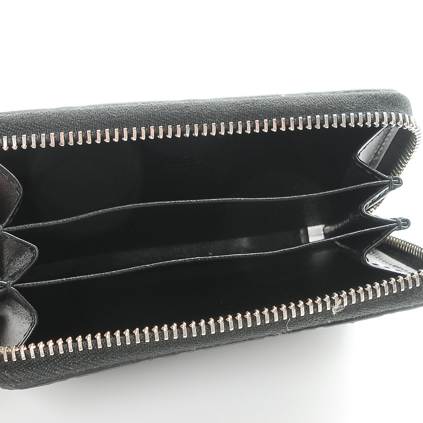 Guccissima Zip Around Card Case Black