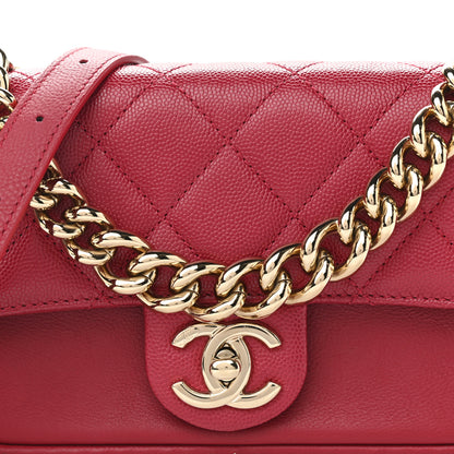 Chanel Caviar Quilted Mini Studded Flap Red 8 of 12