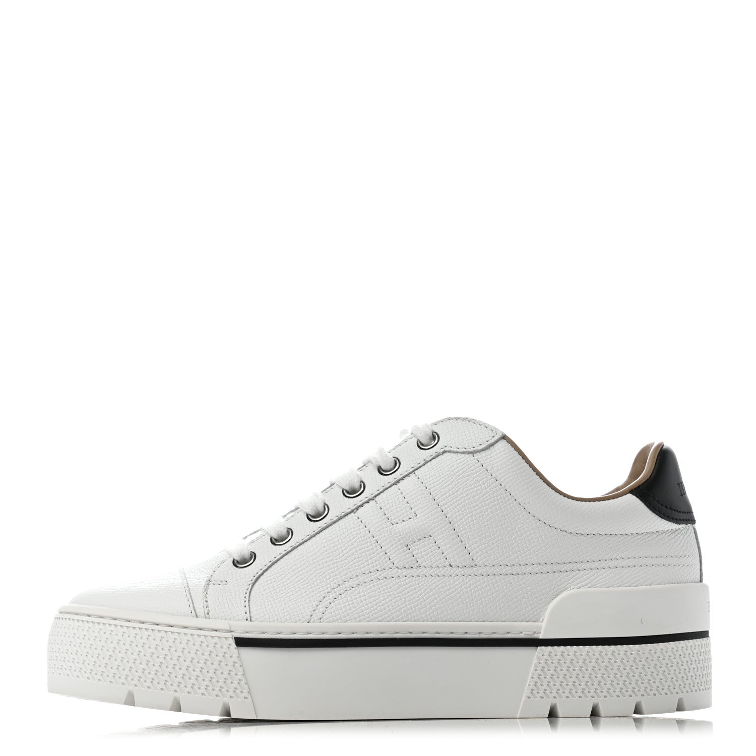 Hermes Epsom Womens Voltage Sneakers 36 White Black 1 of 7