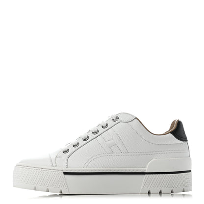 Hermes Epsom Womens Voltage Sneakers 36 White Black 1 of 7