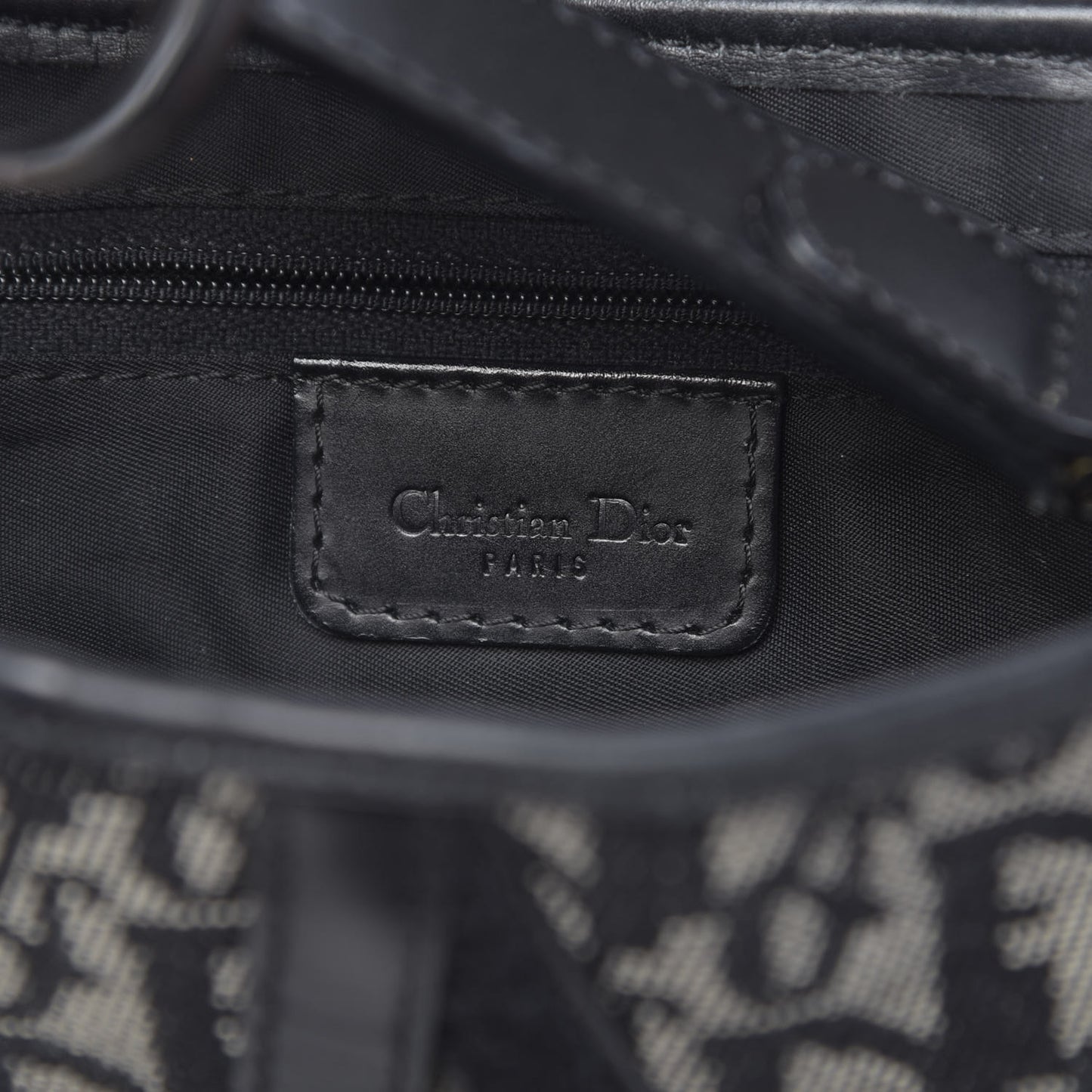 Monogram Double Saddle Bag Black