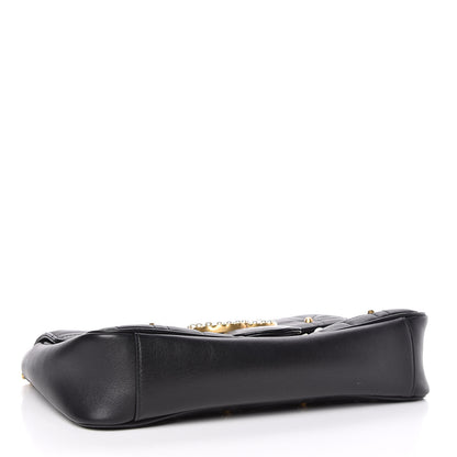 Gucci Calfskin Matelasse Studded Medium Pearly GG Marmont Shoulder Bag Black 4 of 15