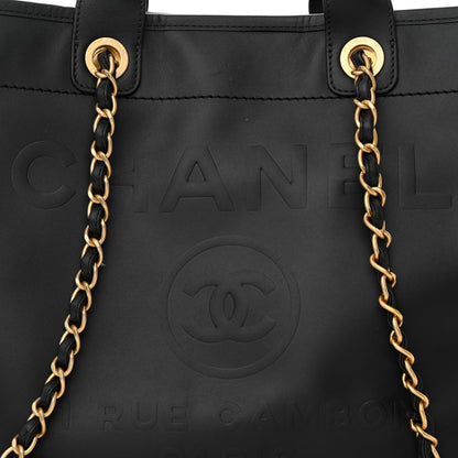 Chanel Calfskin Medium Deauville Tote Black 8 of 13