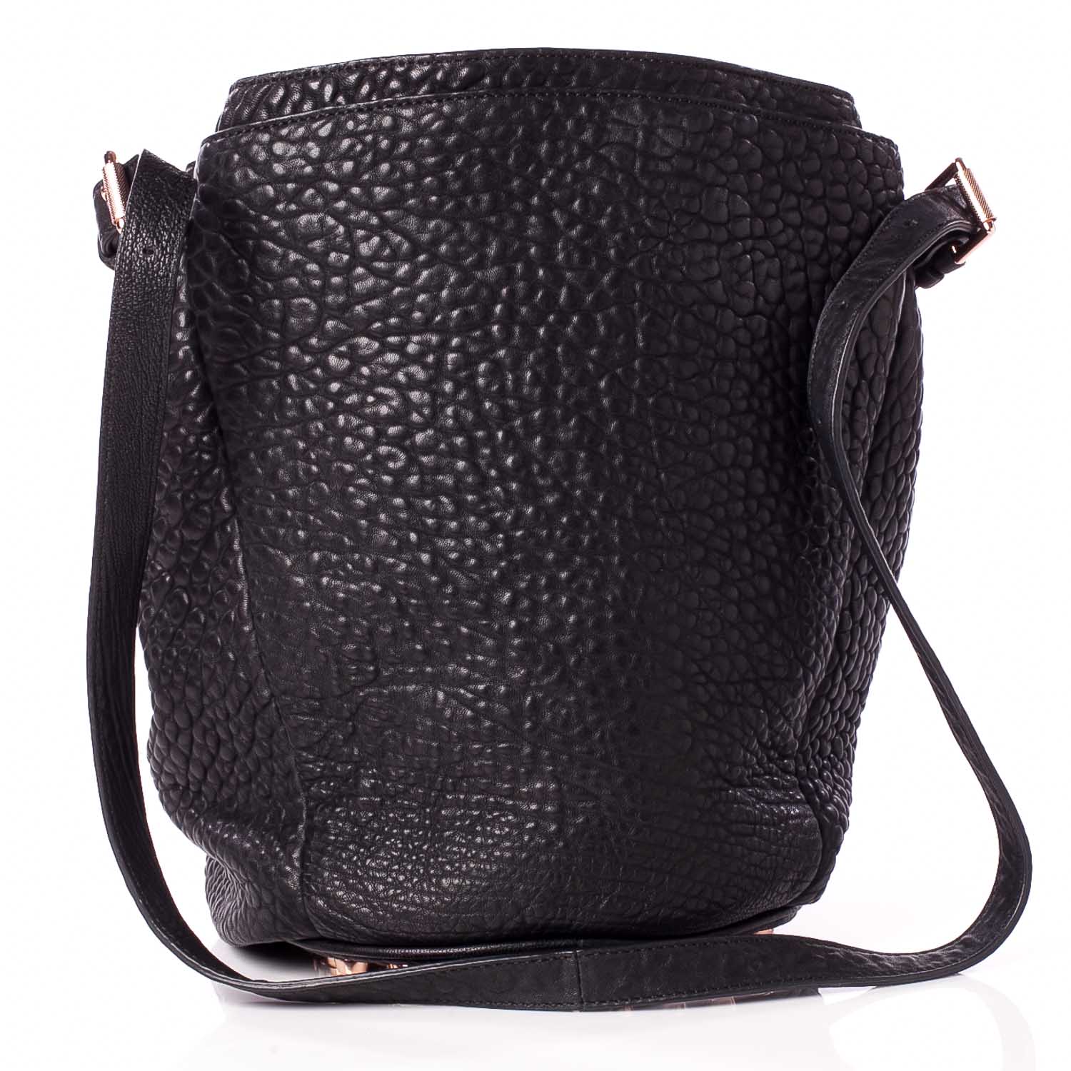 Alexander Wang Leather Diego Bucket Bag w Rose Gold Hardware Black 4 of 7