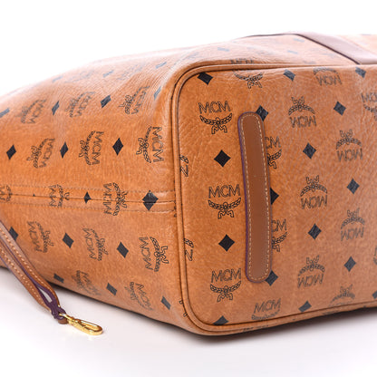 MCM Visetos Large Liz Reversible Shopper Tote Cognac 9 of 15