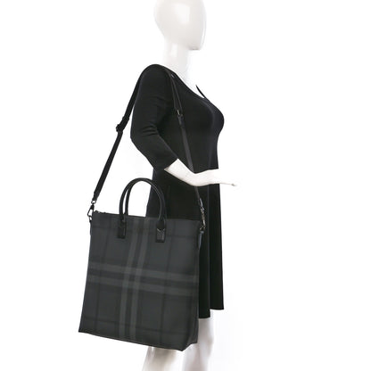 Burberry E-Canvas Check Stirling Tote Charcoal 2 of 10