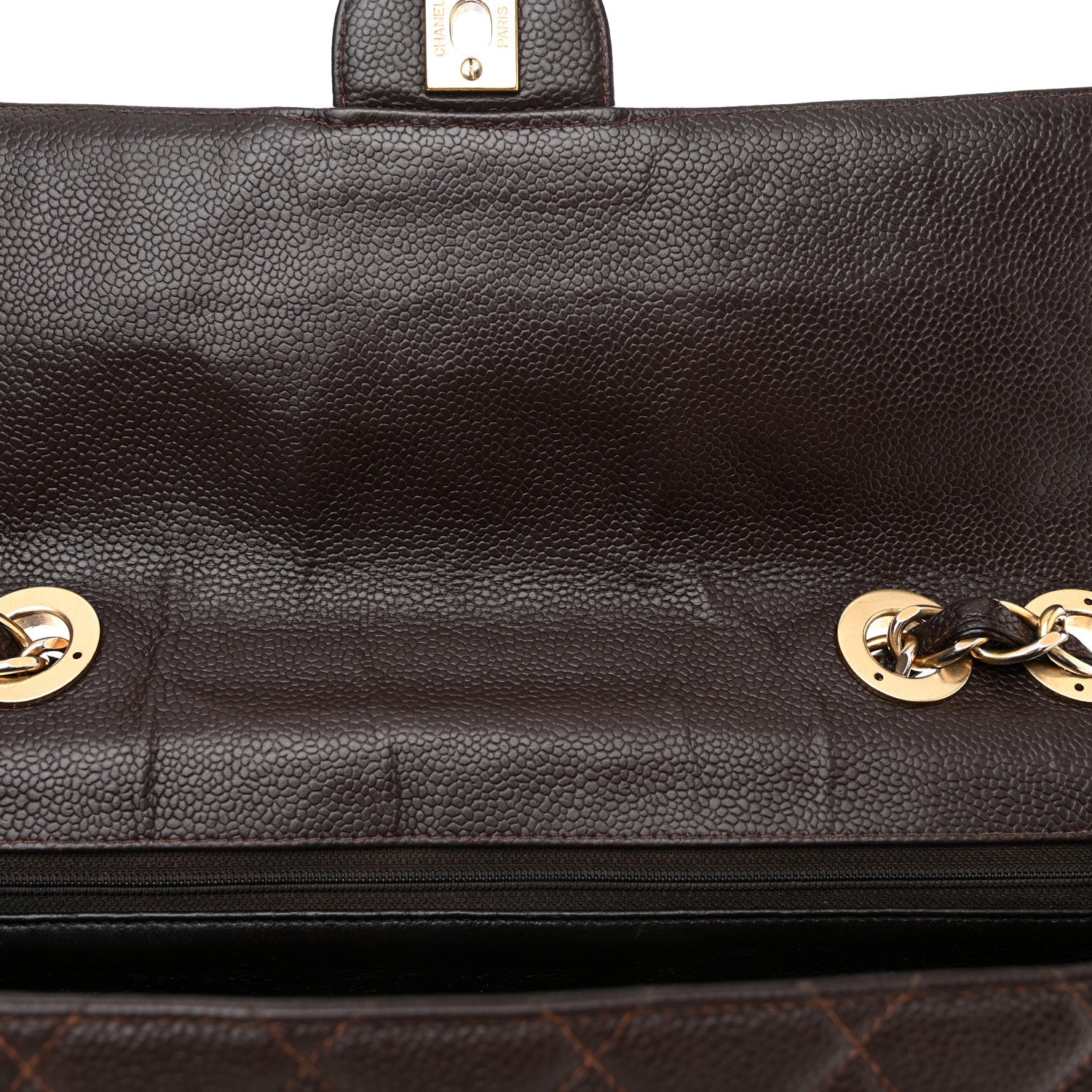 Chanel Caviar Quilted Jumbo Single Flap Brown 13 of 13