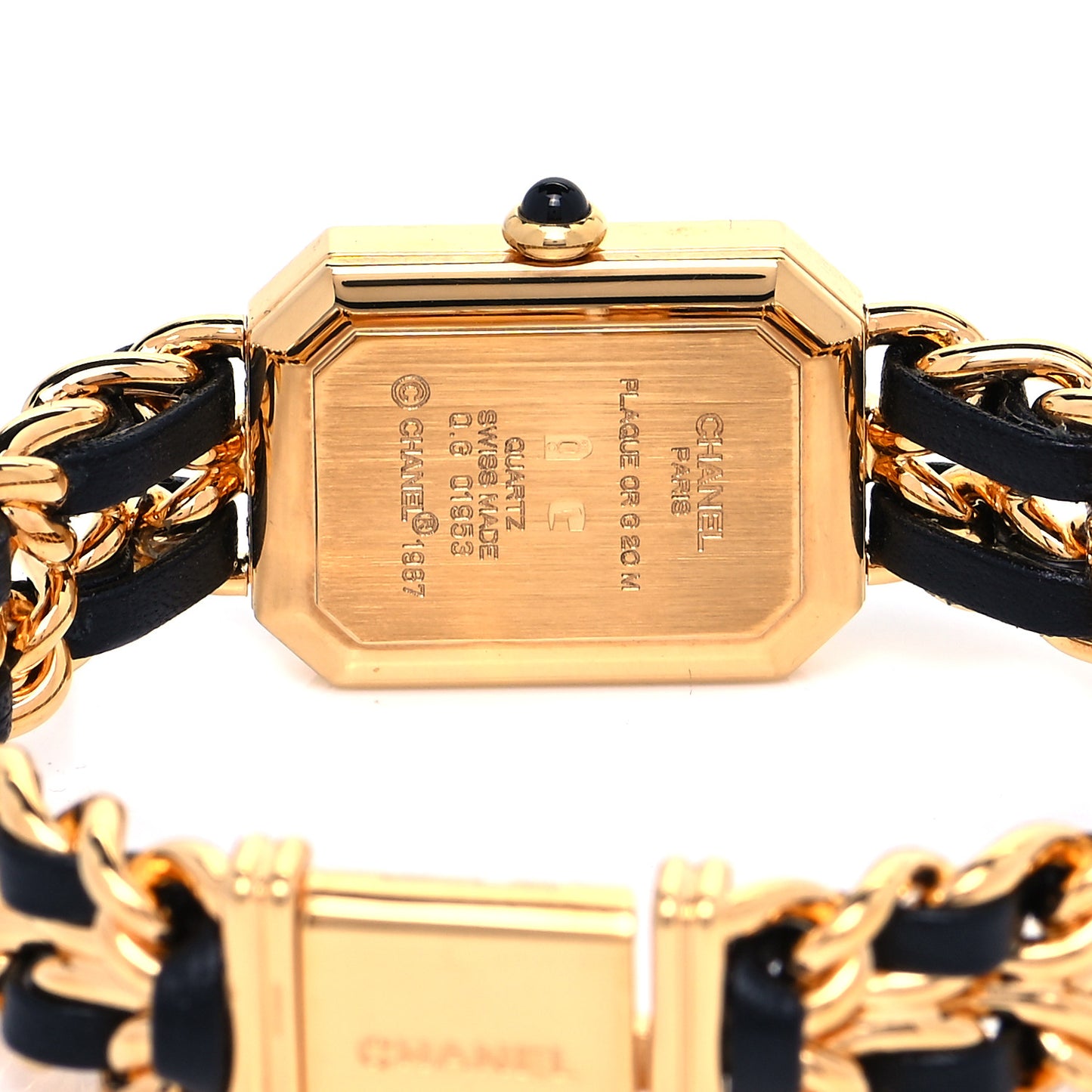 Stainless Steel Lambskin 20mm Chain Premiere Quartz Watch Gold L