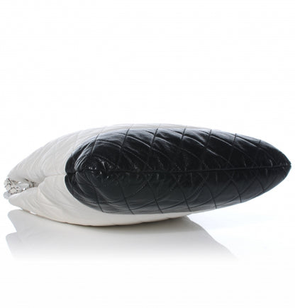 Chanel Lambskin Quilted Shoulder Bag White Black 4 of 7