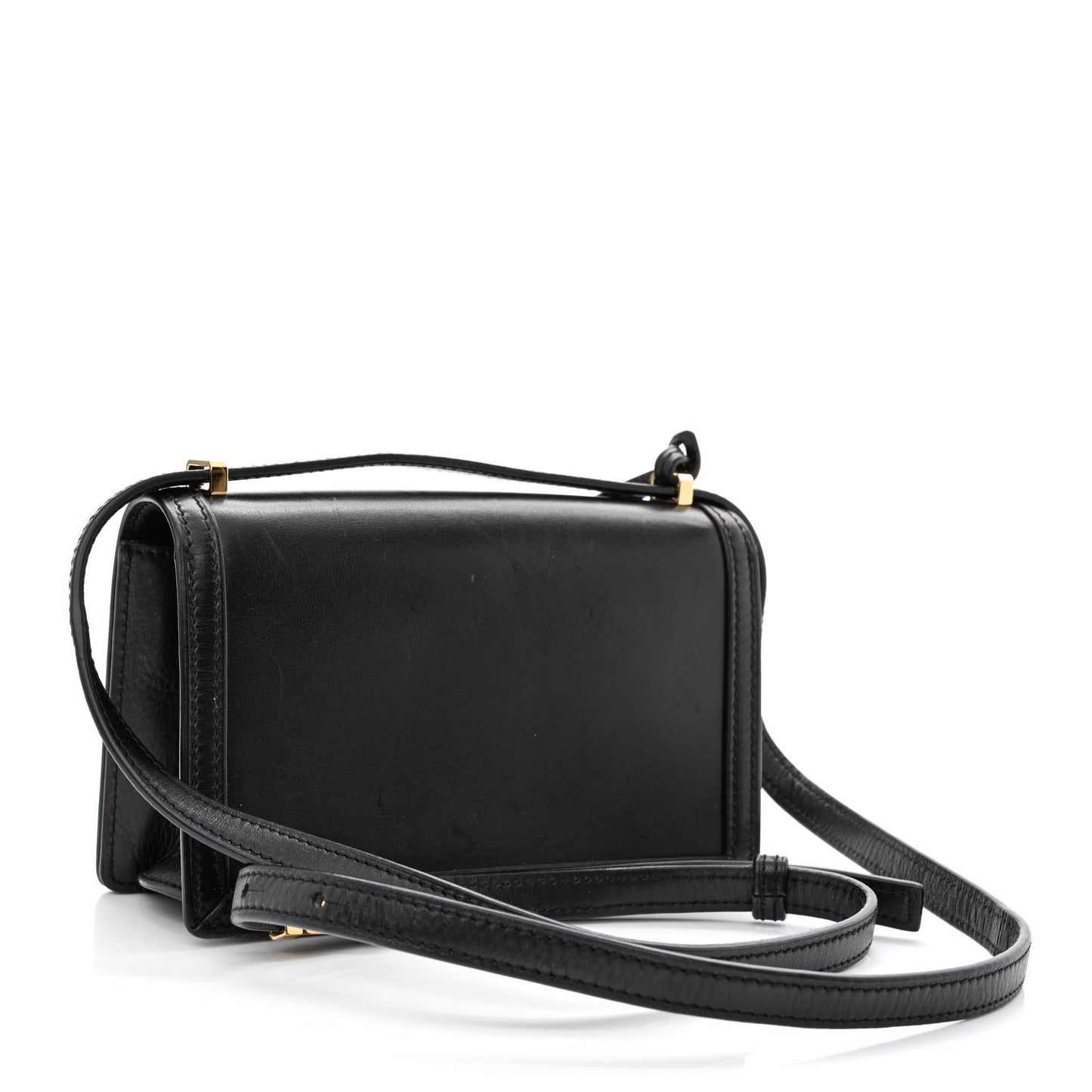 Calfskin Small Barcelona Shoulder Bag Black