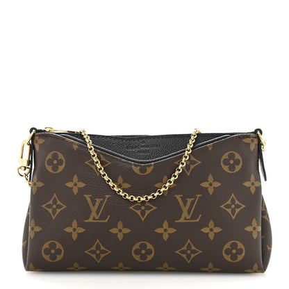 Louis Vuitton Monogram Pallas Clutch Black 1 of 11