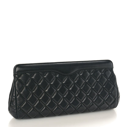 Chanel Lambskin Quilted Clutch Black 3 of 7