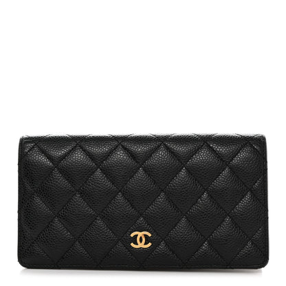 Chanel Caviar Quilted Yen Wallet Black 1 of 8