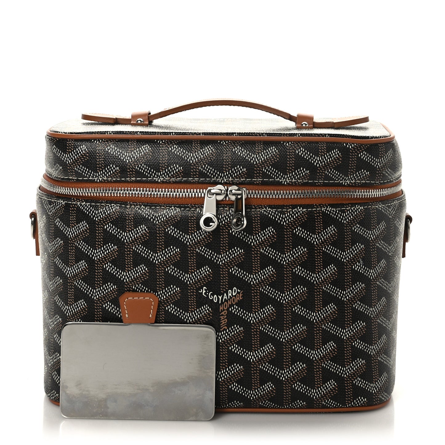 Goyardine Muse Vanity Case Black Gold