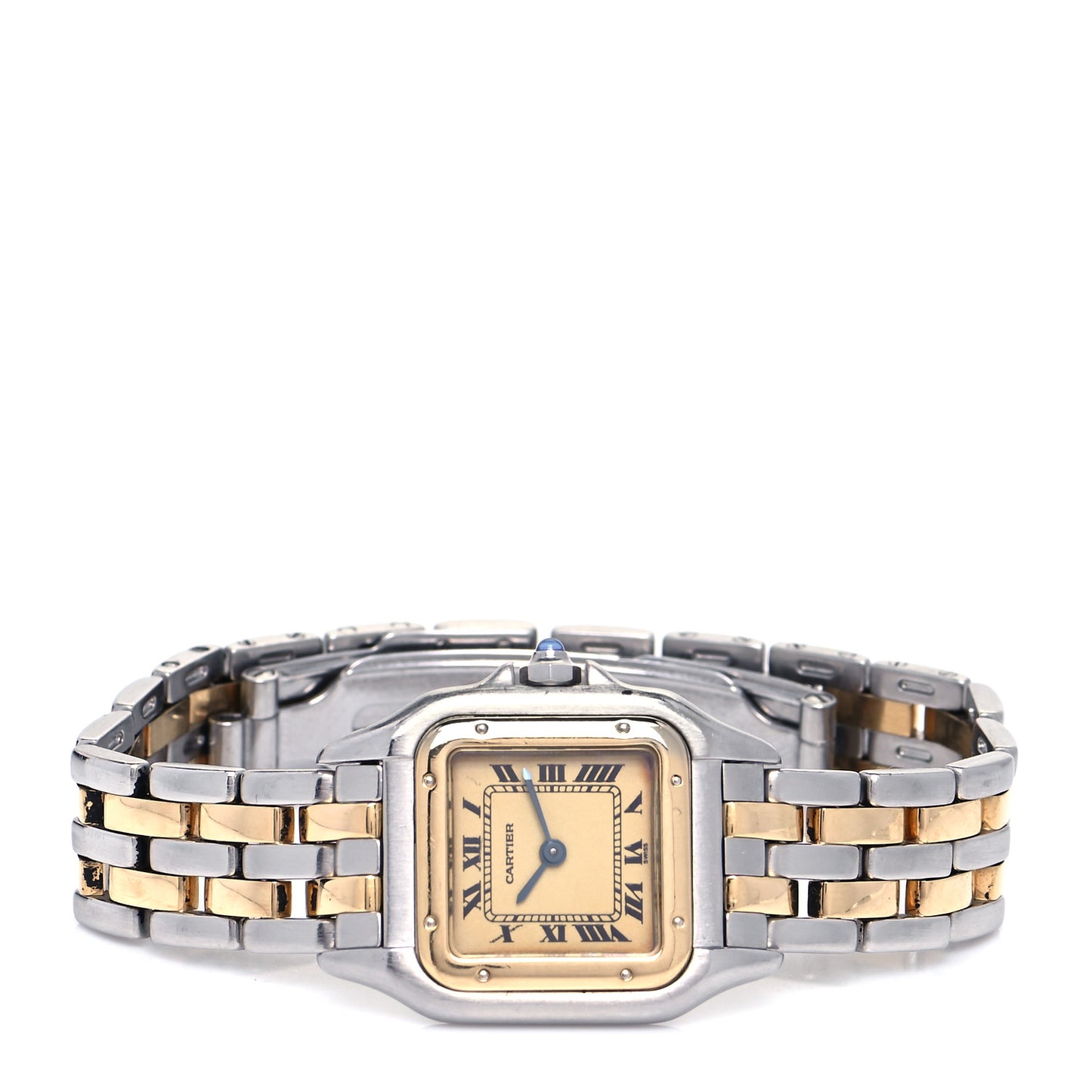 Stainless Steel 18K Yellow Gold 22mm Panthere Quartz Watch