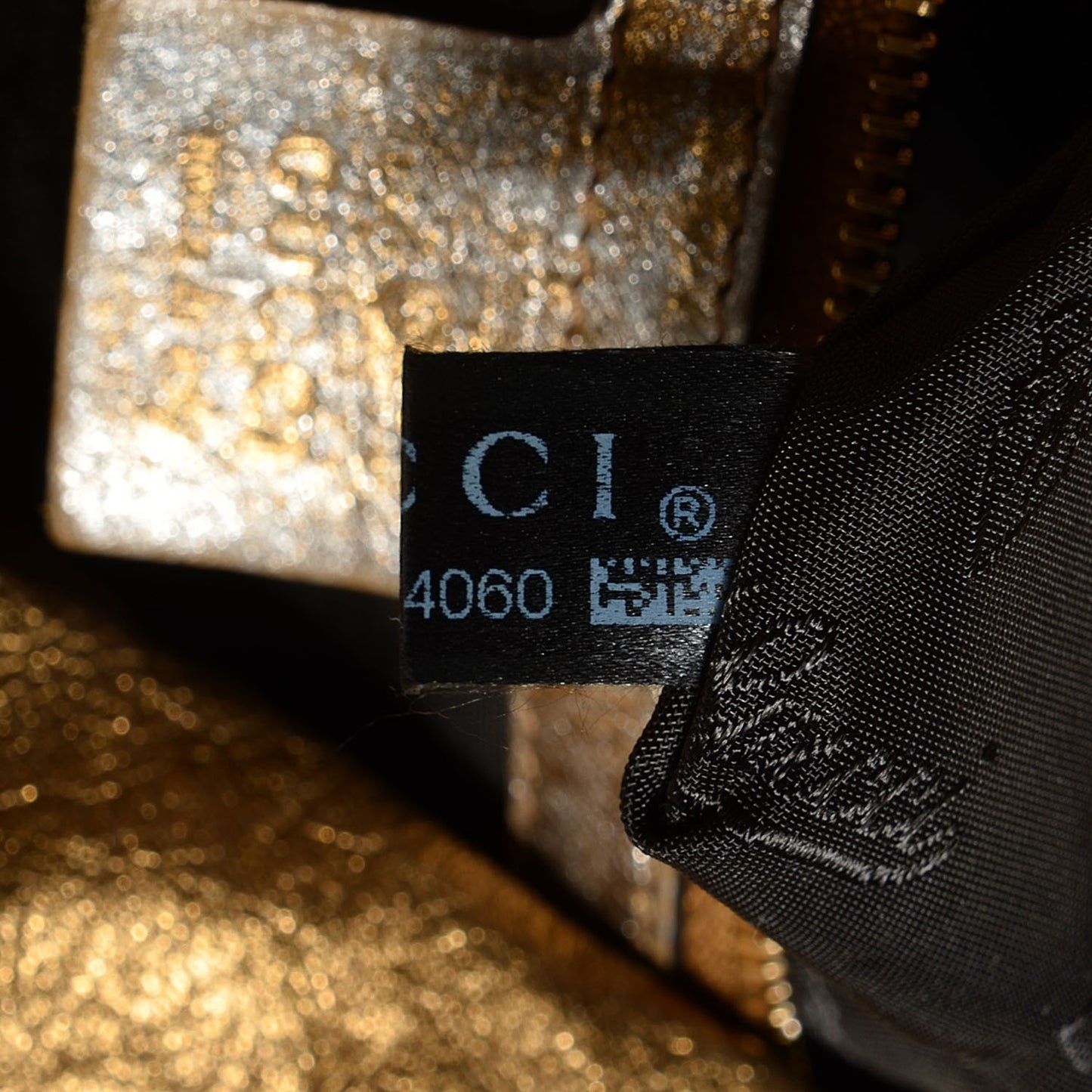 Patent Calfskin Large Hysteria Top Handle Bag Gold