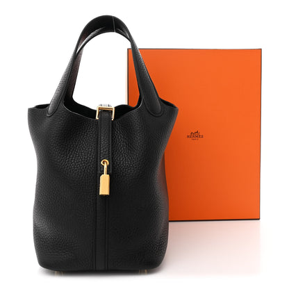 Hermes Taurillon Clemence Picotin Lock 18 PM Black 13 of 13