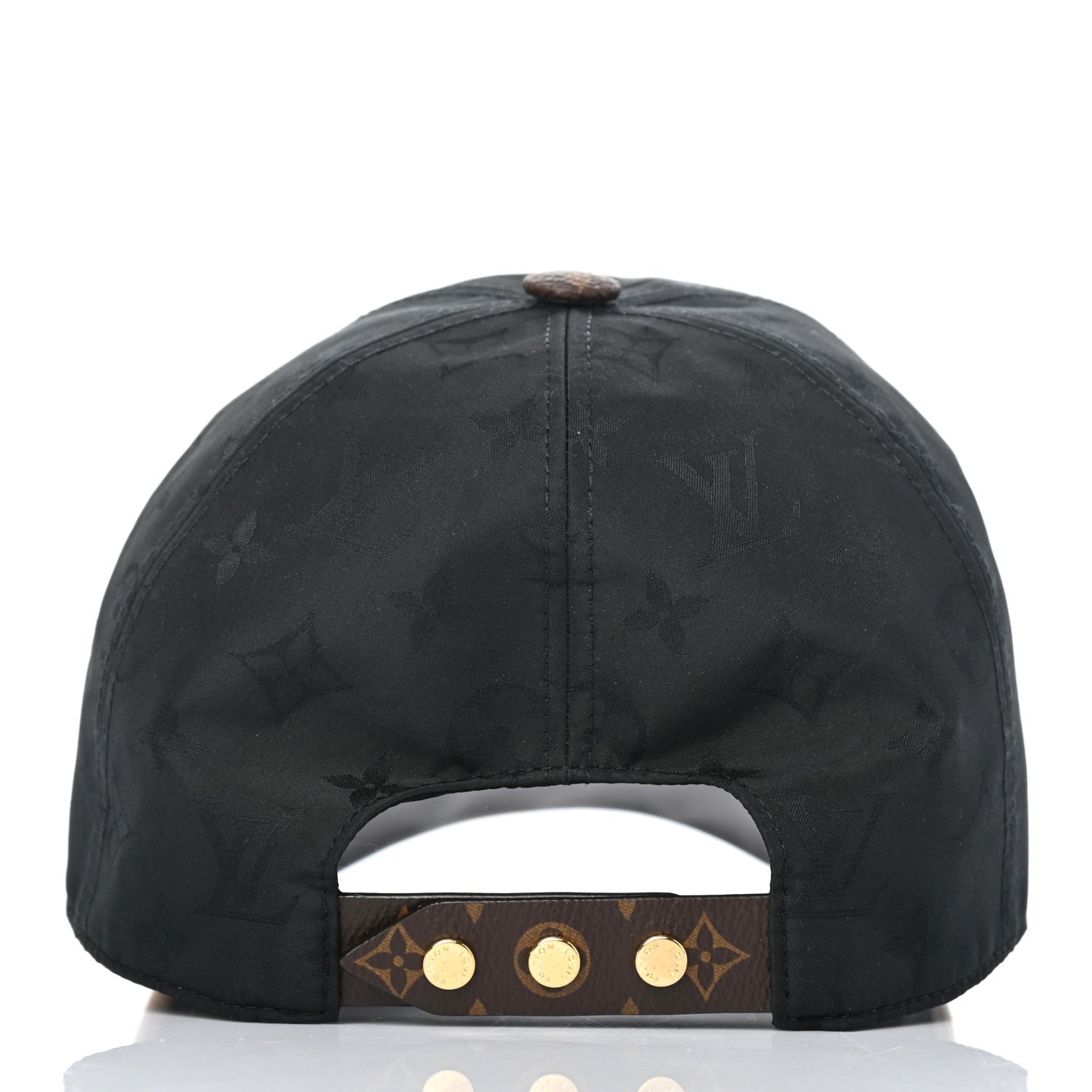 Polyester Silk Monogram LV Get Ready Cap M Black