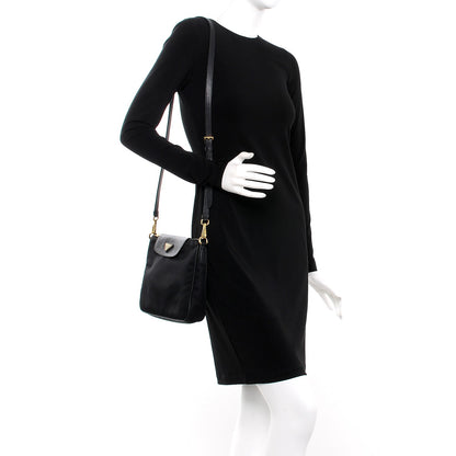 Prada Tessuto Nylon Saffiano Crossbody Bag Nero Black 2 of 8