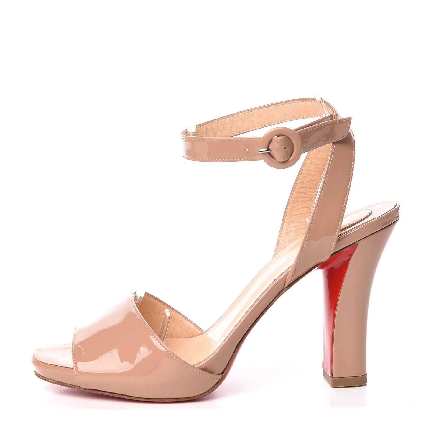 Patent Havana Forties 100 Sandals 36.5 Nude