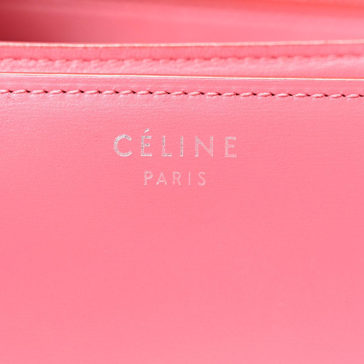 Celine Box Calfskin Medium Classic Box Flap Bag Raspberry 5 of 9
