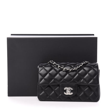 Chanel Lambskin Quilted Mini Rectangular Flap Black 11 of 11