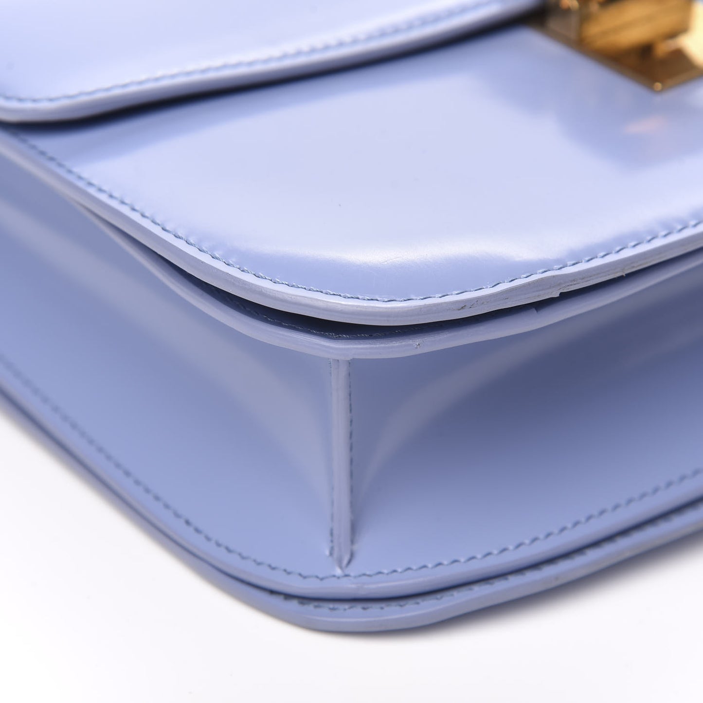 Spazzolato Calfskin Medium Classic Box Flap Bag Porcelain
