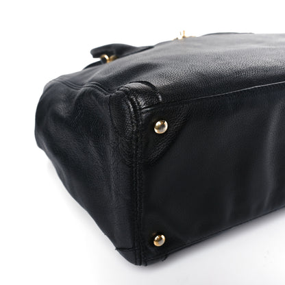 Chanel Calfskin Cerf Executive Shopper Tote Black 7 of 10