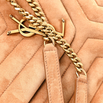 Saint Laurent Suede Y Quilted Monogram Medium Loulou Chain Satchel Cinnamon 11 of 11
